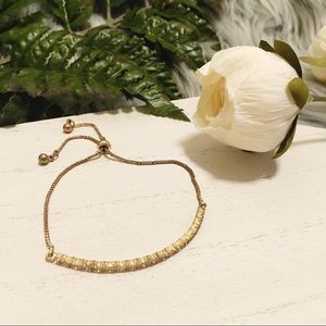 EXPRESS Gold Pull Cord Bracelet